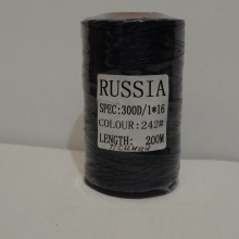 Нитки вощеные плоские темно-синие 300D ( 200 м)